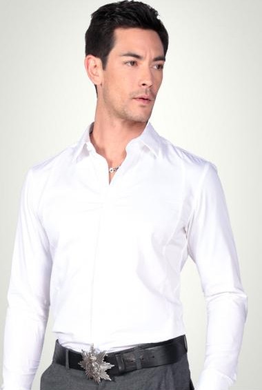 Men shirt Classical white - Click Image to Close